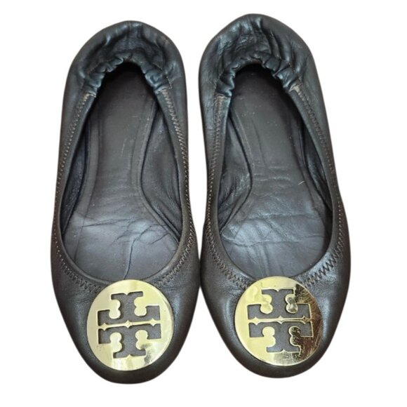 Tory Burch Woman’s Ballet Flat Brown Shoes Size 6 - Picture 1 of 10
